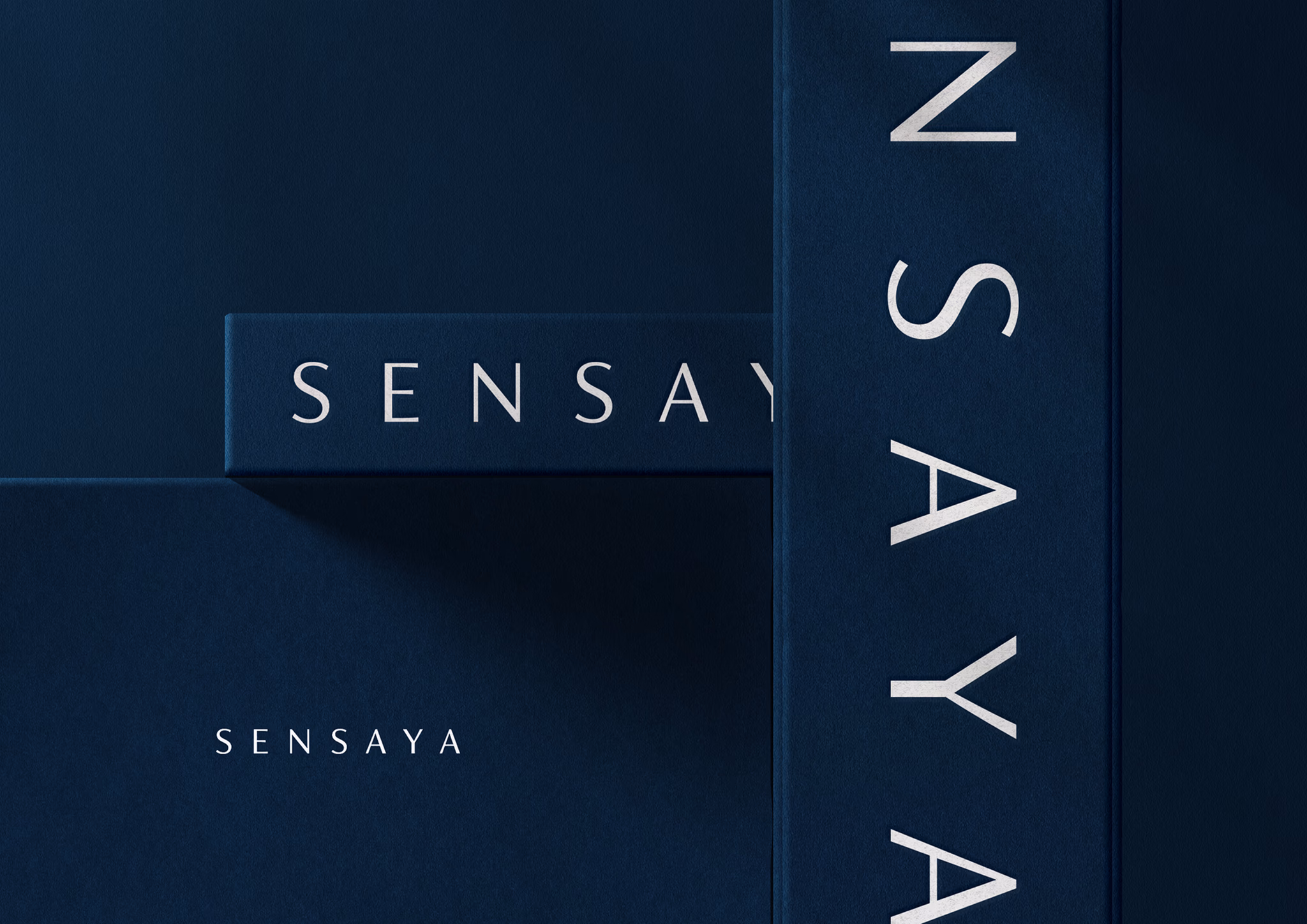 Dark blue Sensaya packaging detail